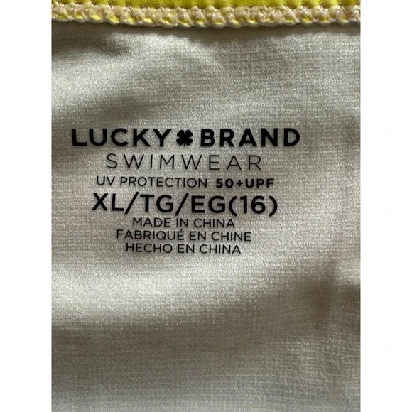 Lucky Brand Girls Striped Bikini Set Blue Tint Multi UPF 50+ Size XL 16 NWT - Picture 5 of 11